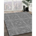 Patterned Gray Rug in Family Room, pat3776gry