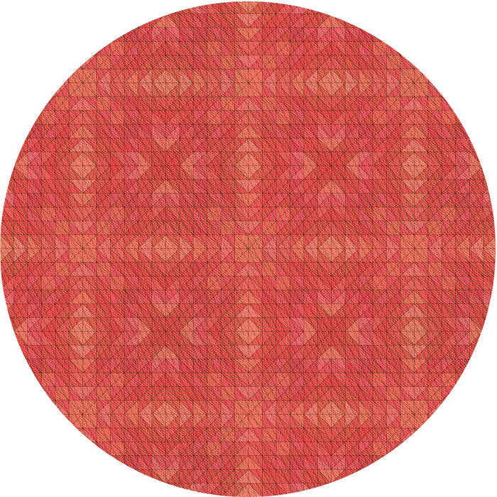 Square Patterned Red Rug, pat3776org