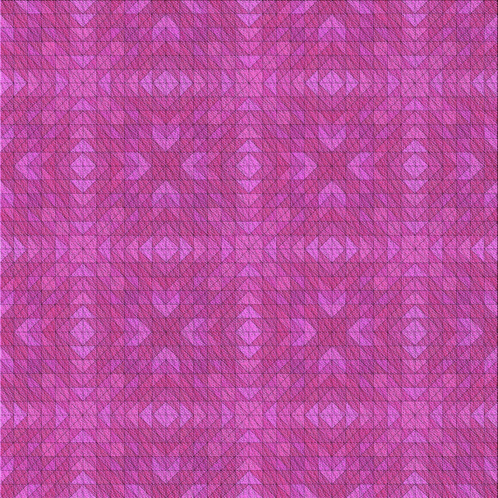 Round Patterned Deep Pink Rug, pat3776pur