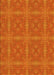 Patterned Neon Orange Rug, pat3776yw