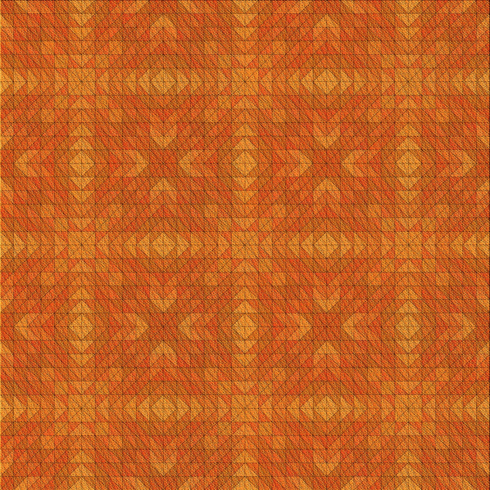 Round Patterned Neon Orange Rug, pat3776yw