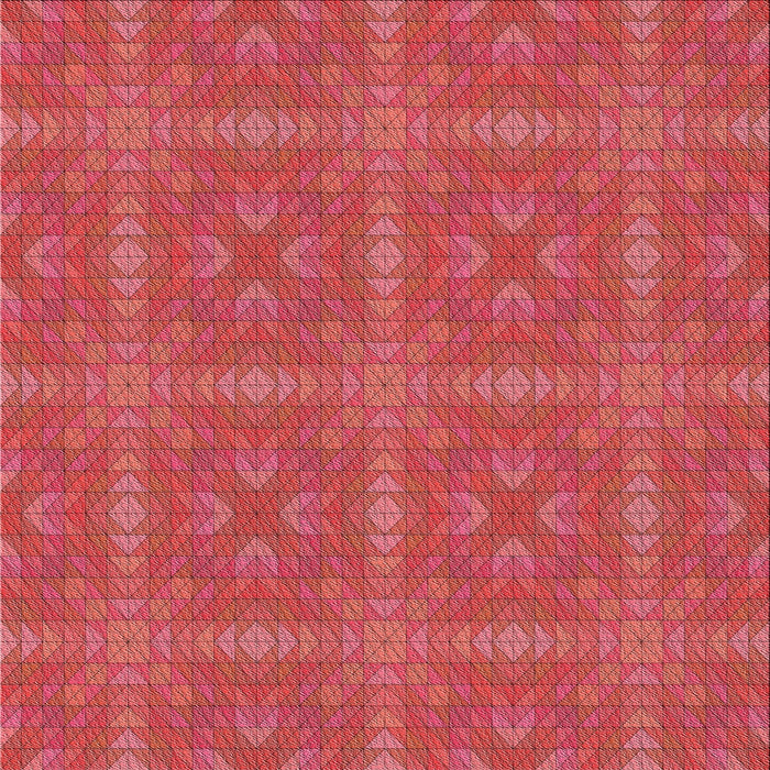 Square Patterned Red Novelty Rug, pat3776