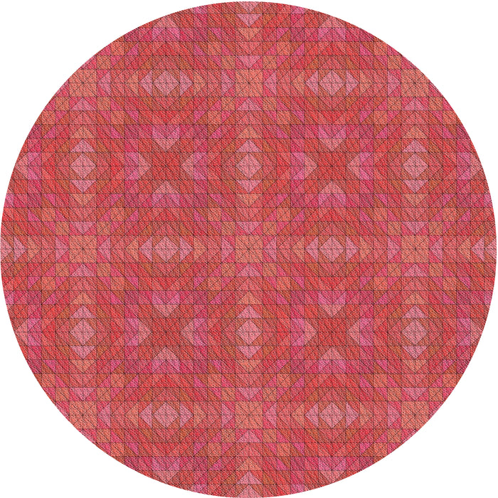 Square Machine Washable Transitional Red Rug, wshpat3776