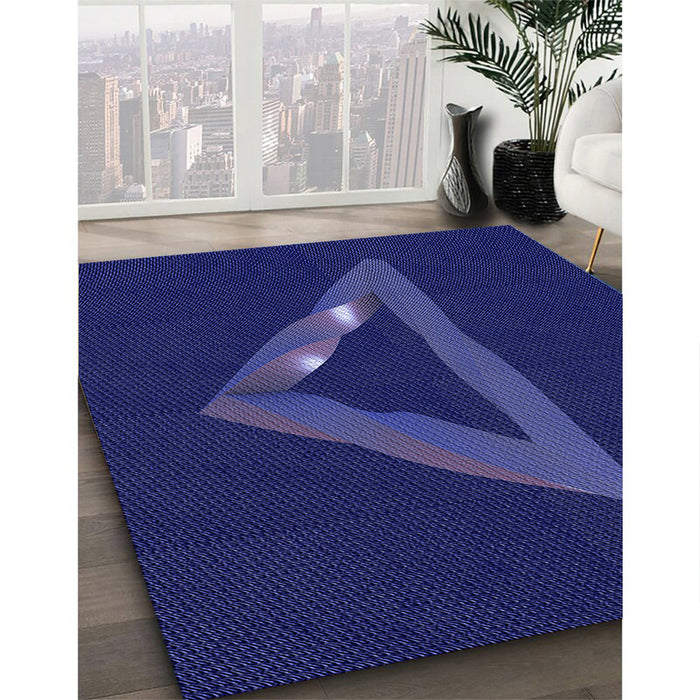 Machine Washable Transitional DarkBlue Rug in a Family Room, wshpat3777blu