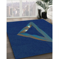 Patterned Blue Rug, pat3777lblu