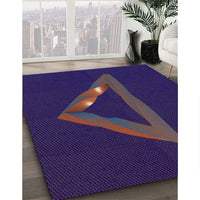 Patterned Bright Purple Novelty Rug, pat3777