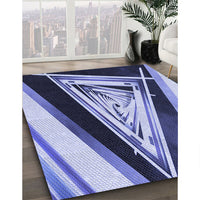 Patterned Blue Rug, pat3778blu