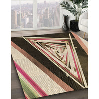 Patterned Red Brown Rug, pat3778brn