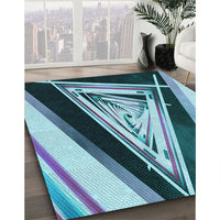 Patterned Blue Rug, pat3778lblu