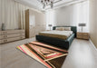 Patterned Yellow Rug in a Bedroom, pat3778org