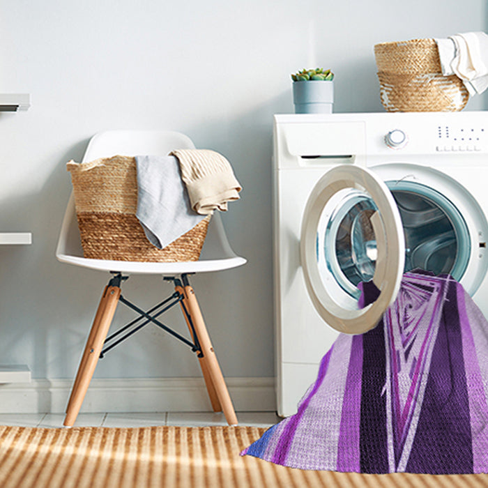 Machine Washable Transitional Bright Purple Rug in a Washing Machine, wshpat3778pur