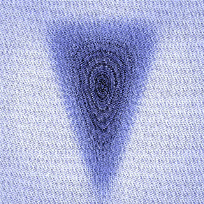 Round Patterned Blue Rug, pat3779blu