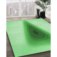 Patterned Jade Green Rug, pat3779grn