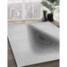 Machine Washable Transitional Gunmetal Gray Rug in a Family Room, wshpat3779gry