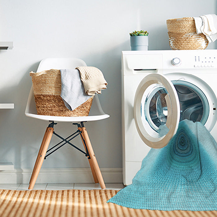 Machine Washable Transitional Blue Rug in a Washing Machine, wshpat3779lblu