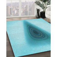 Patterned Blue Rug, pat3779lblu