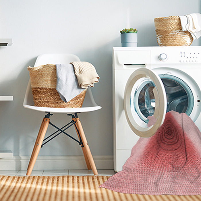 Machine Washable Transitional Red Rug in a Washing Machine, wshpat3779rd