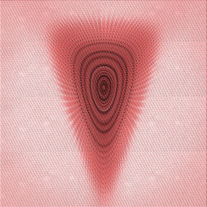 Round Patterned Red Rug, pat3779rd