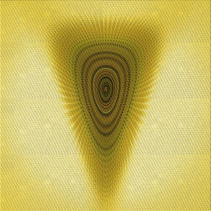 Round Machine Washable Transitional Bold Yellow Rug, wshpat3779yw