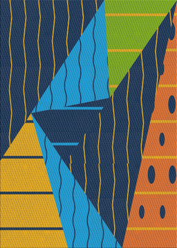 Patterned Green Novelty Rug, pat377