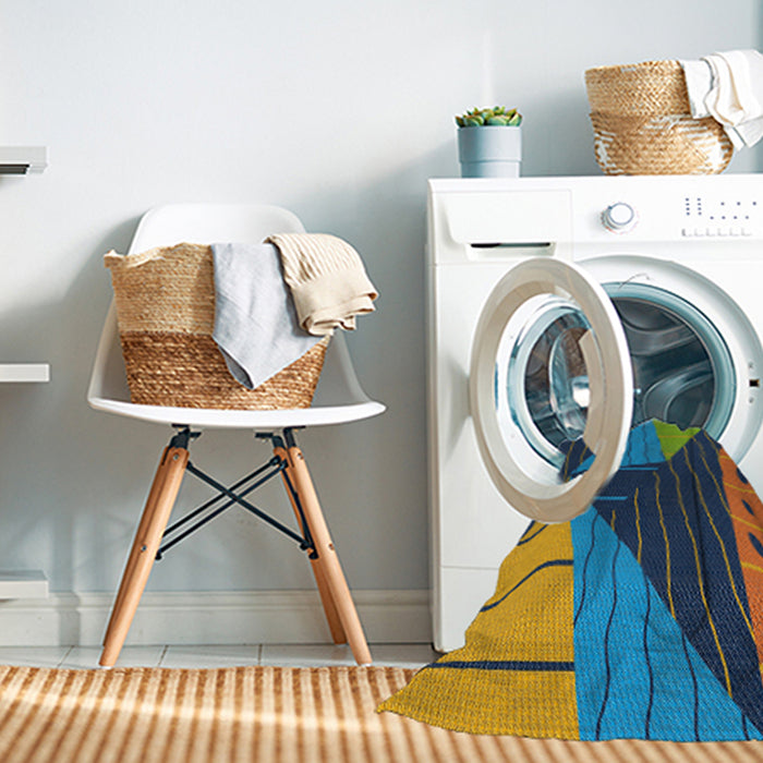 Machine Washable Transitional Green Rug in a Washing Machine, wshpat377