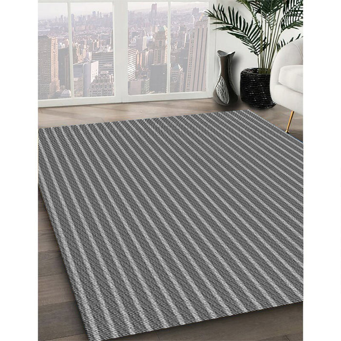 Patterned Gray Rug in Family Room, pat378gry