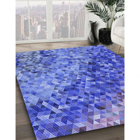 Patterned Sky Blue Rug, pat3780blu