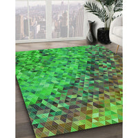 Patterned Seaweed Green Rug, pat3780grn