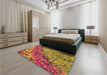 Patterned Red Rug in a Bedroom, pat3780org