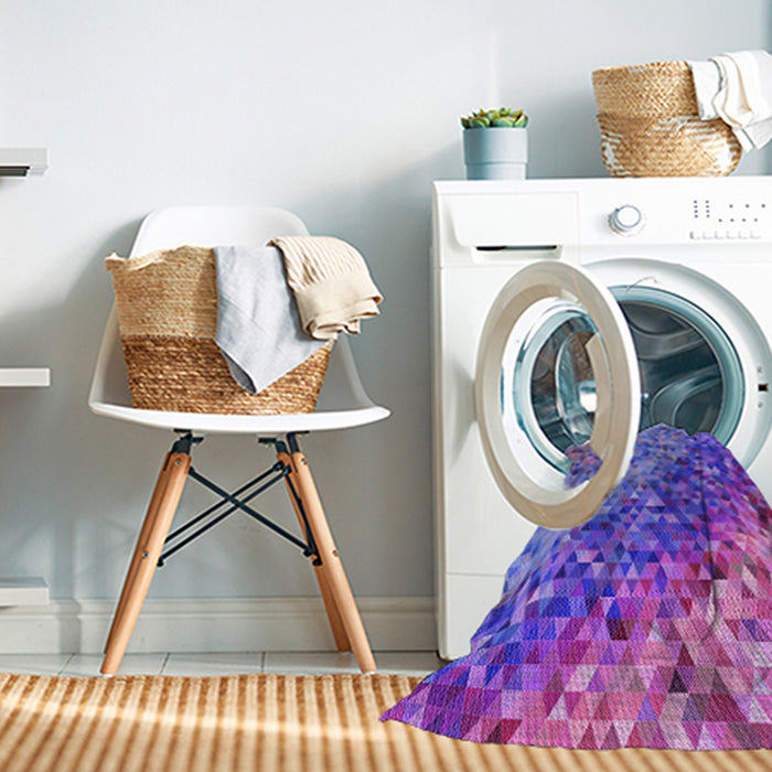 Machine Washable Transitional Blue Violet Purple Rug in a Washing Machine, wshpat3780pur