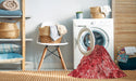 Machine Washable Transitional Red Rug in a Washing Machine, wshpat3780rd