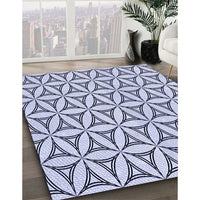 Patterned Lavender Blue Rug, pat3781blu