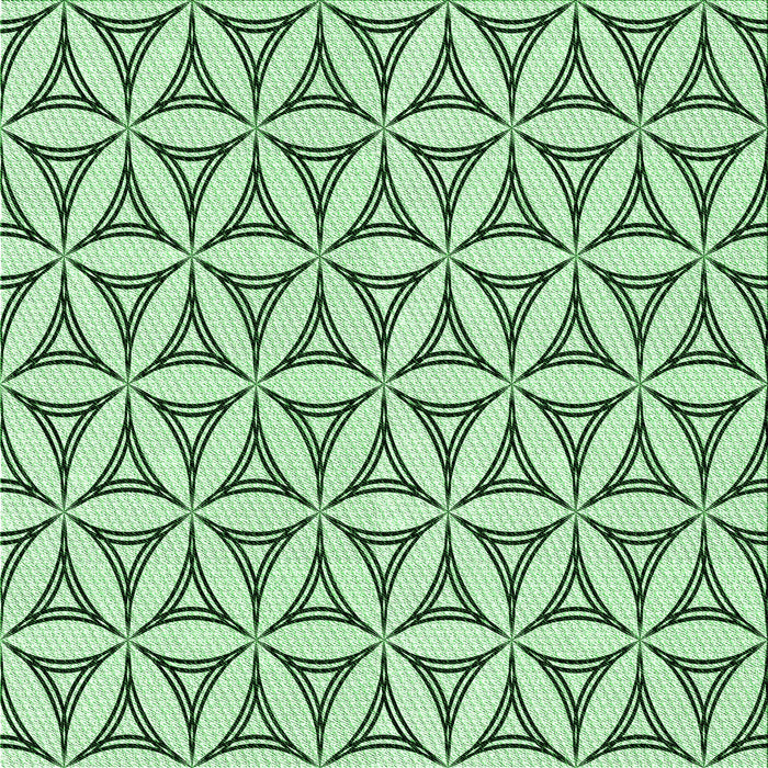 Round Machine Washable Transitional Mint Green Rug, wshpat3781grn