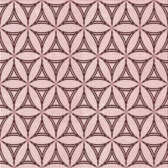 Round Patterned Light Rose Pink Rug, pat3781rd