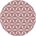 Square Patterned Light Rose Pink Rug, pat3781rd