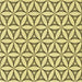 Round Machine Washable Transitional Mustard Yellow Rug, wshpat3781yw