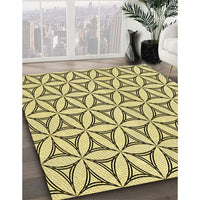 Patterned Mustard Yellow Rug, pat3781yw