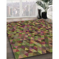 Patterned Red Brown Rug, pat3782brn