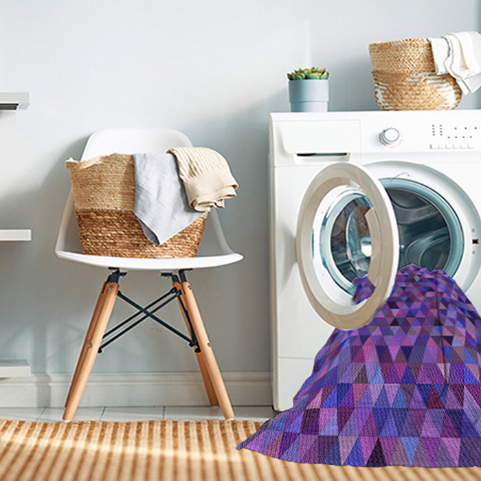 Machine Washable Transitional Jasmine Purple Rug in a Washing Machine, wshpat3782pur