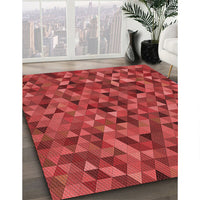 Patterned Red Rug, pat3782rd