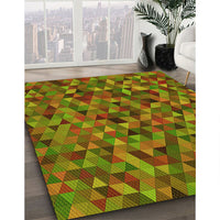 Patterned Pistachio Green Rug, pat3782yw