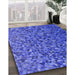 Machine Washable Transitional Light Slate Blue Rug in a Family Room, wshpat3783blu