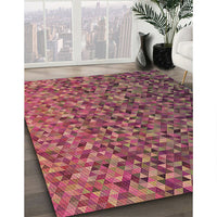 Patterned Copper Red Pink Rug, pat3783brn