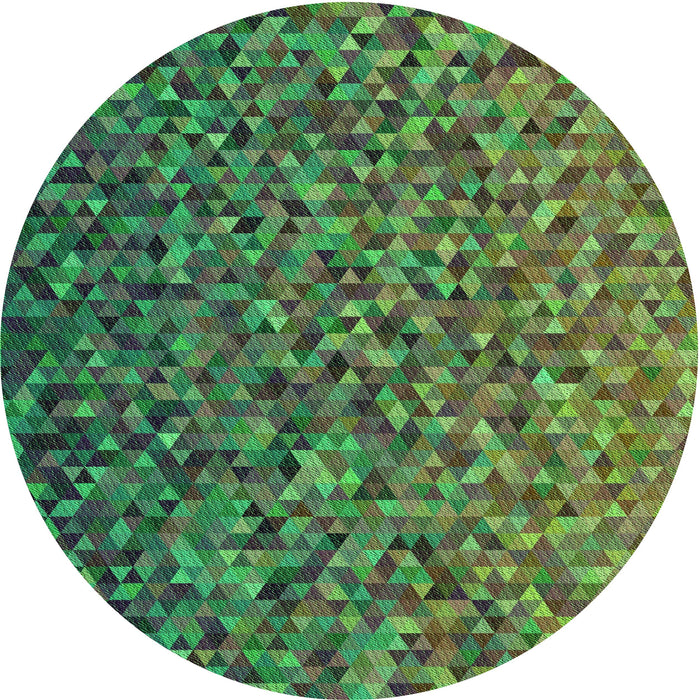 Square Patterned Army Green Rug, pat3783grn