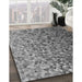 Machine Washable Transitional Grey Gray Rug in a Family Room, wshpat3783gry