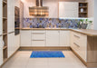 Patterned Blue Rug in a Kitchen, pat3783lblu