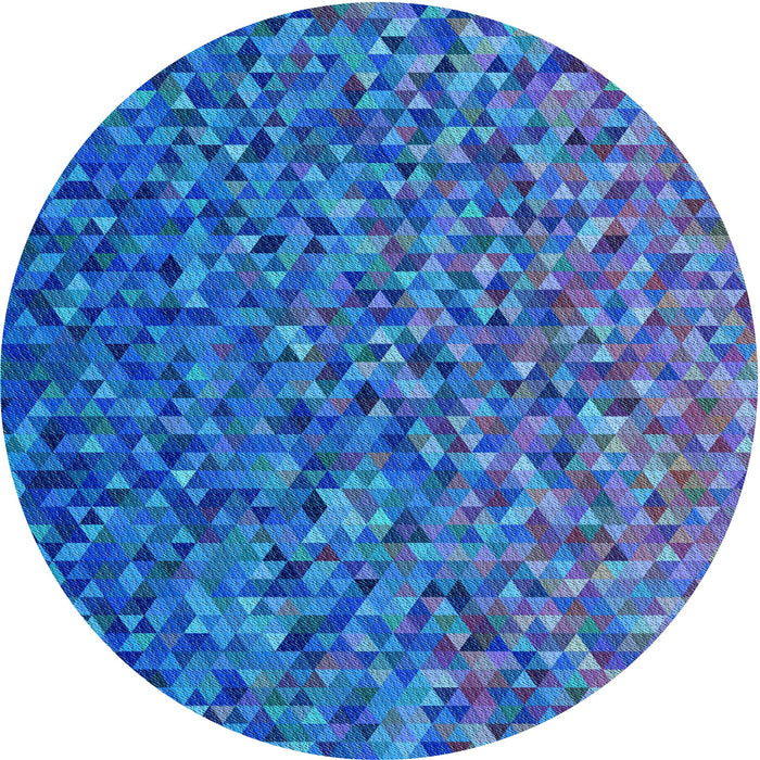Square Patterned Blue Rug, pat3783lblu