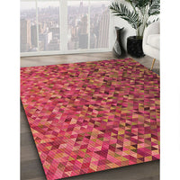 Patterned Crimson Red Rug, pat3783org