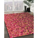 Patterned Crimson Red Rug in Family Room, pat3783org