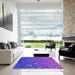 Square Patterned Purple Rug in a Living Room, pat3783pur